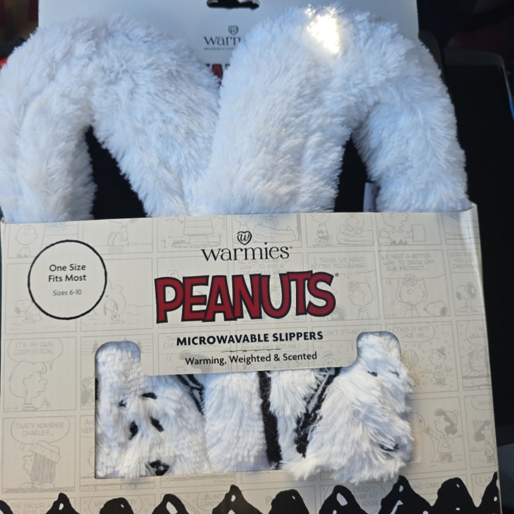 Warmies Peanuts Microwavable Slippers